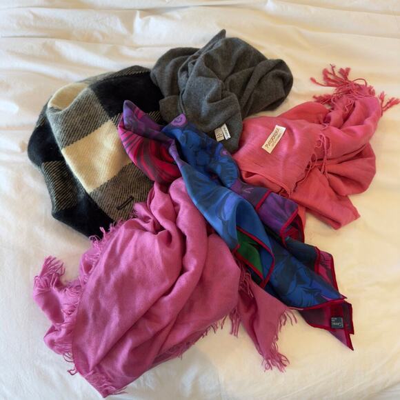 Anthropologie Accessories - Bundle of (5) Assorted Scarves / Pashmina Maison Scotch Ginnie Johansen Silk